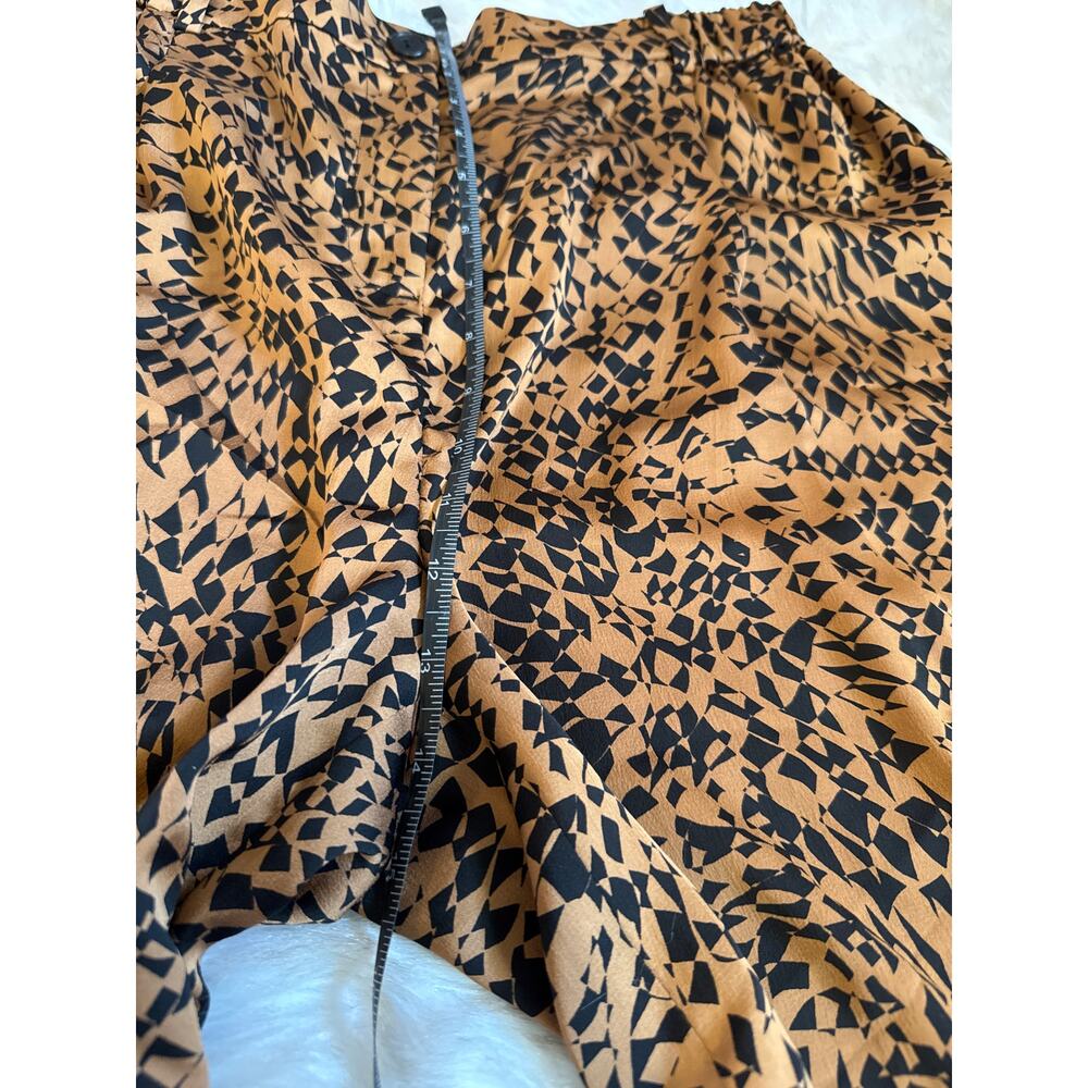 Open Edit Satin Leopard Abstract Print Satin Trou… - image 5